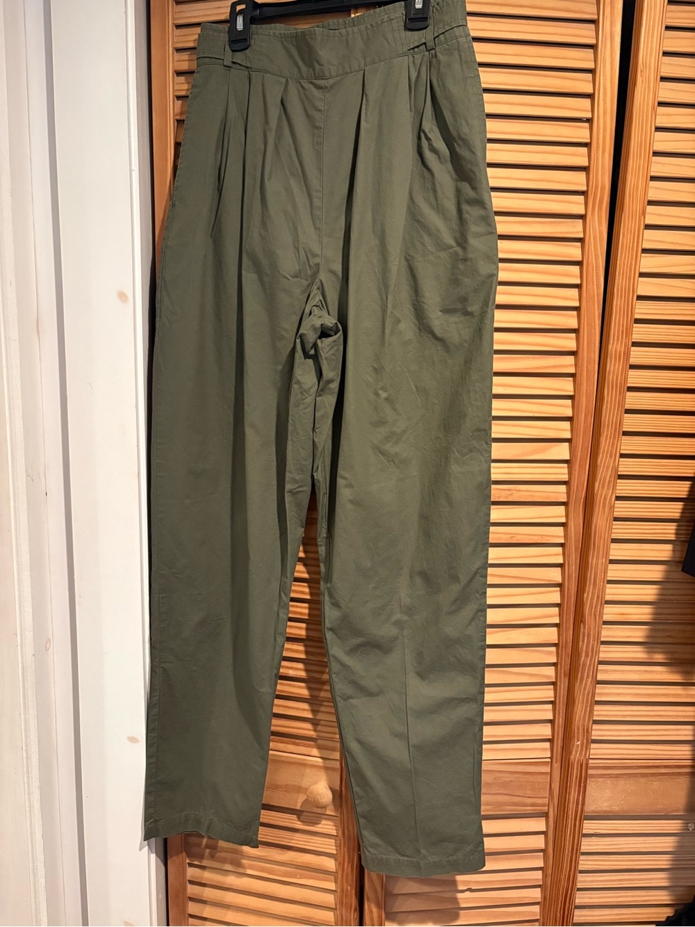 Vintage 90s GAP Utility Khaki Pants Olive High Waist Tapered Pleated Size 11/12